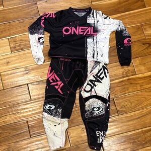 O'Neal Black and Pink Motocross Gear Set